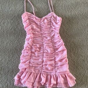 Pink Lucy in the sky mini dress, never worn, size xs